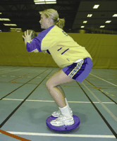 Wobble Board Drills While Catching & Throwing